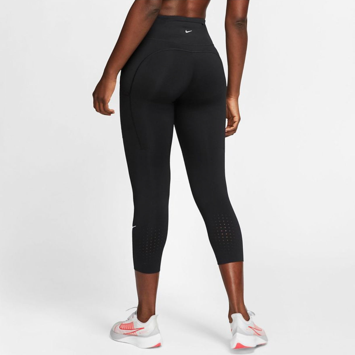 New! Nike Fast Crop Leggings Womens XS Legging Black Extra Small Running  power
